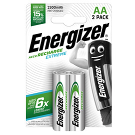 PILE AA EXTREME - RICARICABILI - ENERGIZER - BLISTER 2 PEZZI 94394