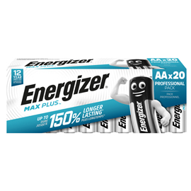 PILE ALCALINE AA MAX PLUS E91 - DP20 60/120 - 1,5 V - ENERGIZER - BLISTER 20 PEZZI 98543