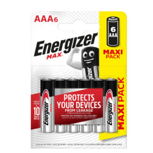 PILE MINISTILO AAA - 1,5V - ENERGIZER MAX - CONF. 6 PEZZI 89481