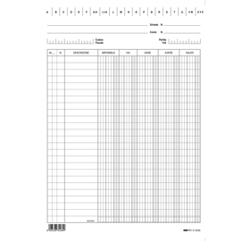 SCHEDE - DARE-AVERE-SALDO-IVA - 24X17 CM (VERTICALE) - BIANCO - EDIPRO - CONF. 100 PEZZI 52867