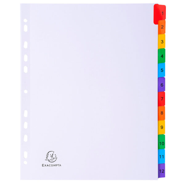RUBRICA PP STAMPABILE 1-12 A4 EXACOMPTA 74629