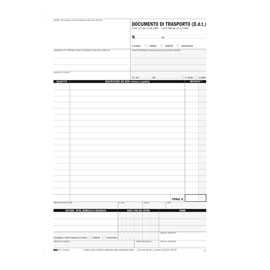 BLOCCO DDT - 25 FOGLI 4 COPIE AUTORICALCANTI - 29,7 X 21CM - EDIPRO 52013
