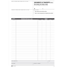 BLOCCO DDT CARICO TENTATA VENDITA - 50 FOGLI AUTORICALCANTI - A4 - 29,7 X 21CM - EDIPRO 51876