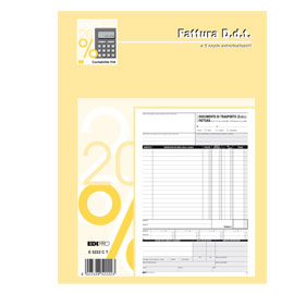 BLOCCO DDT-FATTURA - 3 COPIE AUTORICALCANTI - 29,7 X 22CM - 33 FOGLI - EDIPRO 61715
