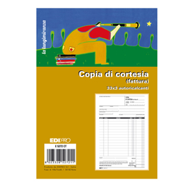 BLOCCO COPIA DI DI CORTESIA (FATT.ELETT.) CORTESIA (FATT.ELETT.) 33X3 AUTOCOP. - EDIPRO 86516