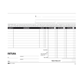 BLOCCO FATTURE 3 ALIQUOTE IVA - 50 FOGLI 2 COPIE AUTORICALCANTI - 15 X 23CM - EDIPRO 51922