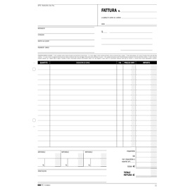BLOCCO FATTURA GENERICA - 50-50 FOGLI AUTORICALCANTI - 29,7 X 21CM - EDIPRO 51923