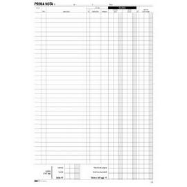 BLOCCO PRIMA NOTA CASSA ENTRATE-USCITE-IVA - 50-50 FOGLI AUTORICALCANTI - 31 X 21CM - EDIPRO 50274