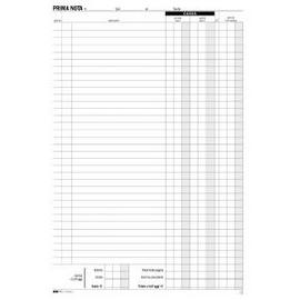 BLOCCO PRIMA NOTA CASSA ENTRATE-USCITE - 50-50 FOGLI AUTORICALCANTI - 31 X 21CM - EDIPRO 50272