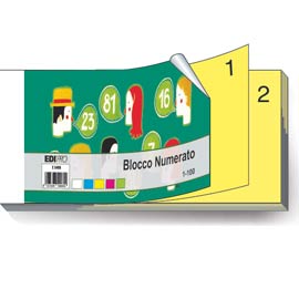 BLOCCO NUMERATO 1-100 - COLORI ASSORTITI - 13 X 6 CM - EDIPRO 50249