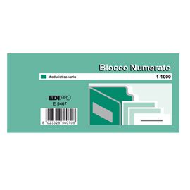 BLOCCHI NUMERATI (1-1000) - 5 COLORI ASSORTITI - 6 X 13CM - EDIPRO 51443