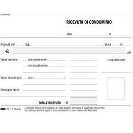 BLOCCO RICEVUTE CONDOMINIO - 50-50 FOGLI AUTORICALCANTI - 9,9 X 17CM - EDIPRO 50275