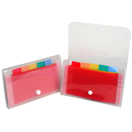 CLASSIFICATORE A 6 TASCHE 11x18cm IN PPL CRYSTAL 71898