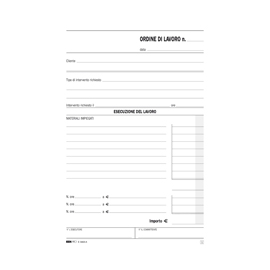 BLOCCO ORDINE DI LAVORO - 50 FOGLI 2 COPIE RICALCANTI - 23 X 15CM - EDIPRO 66352