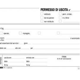 BL. PERMESSO DI USCITA 50X2 AUTORIC. EDIPRO 50255