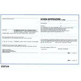 SCHEDA DI NOTIFICA - FOGLI SNAP - 25 FOGLI 2 COPIE AUTORICALCANTI - 10 X 22CM - EDIPRO - CONF. 250 PEZZI 50285