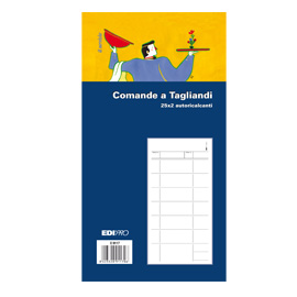 BLOCCO COMANDE A 3 TAGLIANDI - 25-25 FOGLI AUTORICALCANTI - 17 X 9,9CM - EDIPRO 55559