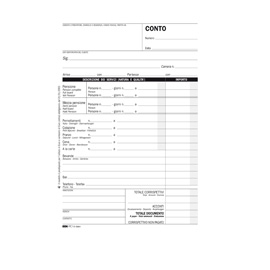 BLOCCO CONTO ALBERGO-PENSIONE - 7 GIORNI - USO MANO - 23 X 15CM - 100 FOGLI - EDIPRO 64229