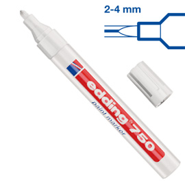 PENNARELLO PERMANENTE A VERNICE EDDING 750 BIANCO 27560