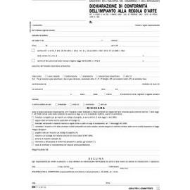 DICHIARAZIONE CONFORMITA' IMPIANTO SNAP - 5 COPIE SNAP - 29,7 X 21CM - 100 FOGLI - EDIPRO 50287