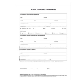MODELLO RICHIESTA DATI ANAGRAFICI PROPRIETARIO/AFFITTUARIO - 2 COPIE - A4 - 29 X 21CM - EDIPRO 70040