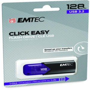 EMTEC - MEMORIA USB B110 USB 3.2 CLICKEASY - VIOLA - ECMMD128GB113 - 128 GB EMTD128GB113