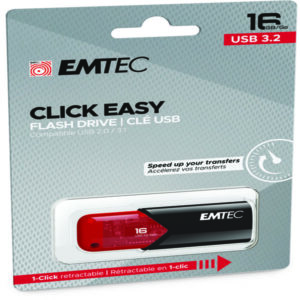 EMTEC - MEMORIA USB B110 USB 3.2 CLICKEASY - ROSSO - ECMMD16GB113 - 16 GB EMTD16GB113