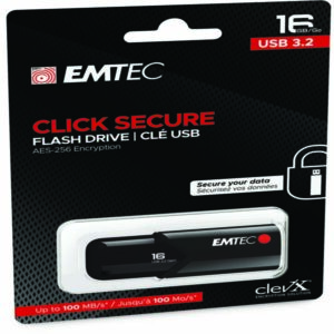 EMTEC - MEMORIA USB B120 CLICKSECURE - ECMMD16GB123 - 16 GB EMTD16GB123