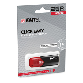EMTEC - MEMORIA USB B110 USB 3.2 CLICKEASY - ROSSO - ECMMD256GB113 - 256 GB EMTD256GB113