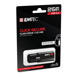 EMTEC - MEMORIA USB B120 CLICKSECURE - ECMMD256GB123 - 256 GB EMTD256GB123