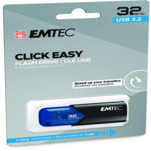 EMTEC - MEMORIA USB B110 USB 3.2 CLICKEASY - BLU - ECMMD32GB113 - 32 GB EMTD32GB113
