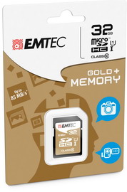 EMTEC - SDHC CLASS 10 GOLD + - ECMSD32GHC10GP - 32GB EMTS32GHC10GP