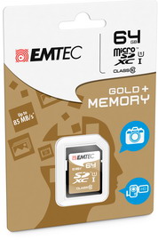 EMTEC - SDXC CLASS 10 GOLD + - ECMSD64GXC10GP - 64GB EMTSD64GXC10GP