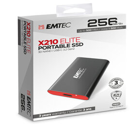 EMTEC - X210 EXTERNAL - 256GB - ECSSD256GX210 EMTD256GX210
