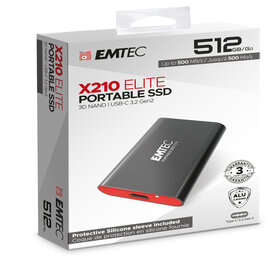 EMTEC - X210 EXTERNAL - 512GB - COVER PROTETTIVA IN SILICONE - ECSSD512GX210 EMTD512GX210