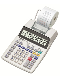 CALCOLATRICE DA TAVOLO SCRIVENTE EL1750V - 150X230X51,5 MM - 12 CIFRE - BIANCO - SHARP - EL1750V SHAEL1750V
