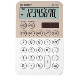 CALCOLATRICE TASCABILE EL 760R - 8 CIFRE - BEIGE-BIANCO - SHARP - EL760RBLA SHAEL760RBLA