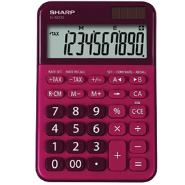 CALCOLATRICE DA TAVOLO EL M335 - 10 CIFRE - ROSSO - SHARP - ELM335 BRD SHAELM335BRD