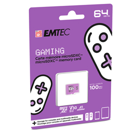 EMTEC MSD 64GB UHS-I U3 V30 A1 GAMING VIOLA EMTSDM64GXCU3G