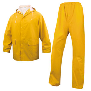 COMPLETO IMPERMEABILE EN304 - GIACCA + PANTALONE - POLIESTERE-PVC - TAGLIA XXL - GIALLO - DELTAPLUS 84484