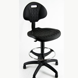 SEDIA TECNIGRAFO ESOS E2 - BRACCIOLI OPZIONALI - CON POGGIAPIEDI E RUOTE - NERO - UNISIT 73059
