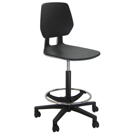 SEDIA ALTA TECNIGRAFO ESOS PG - PPL - CON POGGIAPIEDI - NERO - UNISIT 92354