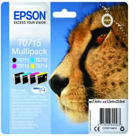 MULTIPACK 4 COLORI NERO CIANO MAGENTA GIALLO EPSON EPST07154012