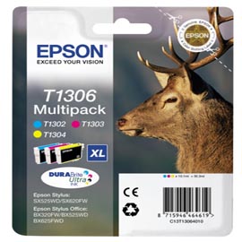 MULTIPACK INK-JET C-M-Y EPSON STYLUS BX525WD STYLUS OFFICE BX320FW-BX625FWD EPST13064012