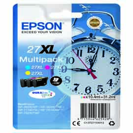 INK-JET 3 COL. EPSON 27XL SVEGLIA C-Y-M WF-3260-3640-7110-7610 EPST27154012