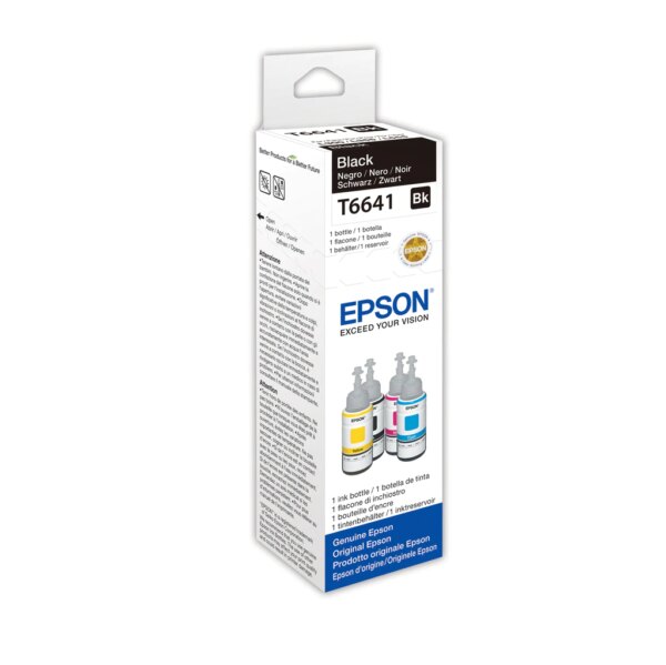 FLACONE INCHIOSTRO NERO EPSON L300 L355 L555 70ML EPST664140