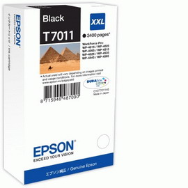 TANICA INCHIOSTRO A PIGMENTI NERO EPSON DURABRITE XXL WORKFORCE PRO 4015-4025-4525-4595 EPST70114010