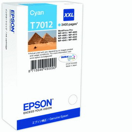 TANICA INCHIOSTRO A PIGMENTI CIANO EPSON DURABRITE XXL WORKFORCE PRO 4015-4025-4525-4595 EPST70124010
