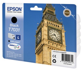 TANICA INCHIOSTRO A PIGMENTI NERO EPSON DURABRITE L WORKFORCE PRO 4015-4025-4525-4595 1.200 PAG. EPST70314010