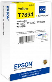 INK-JET GIALLO EPSON WORK FORCE PRO XXL 5110-5190-5620-5690 EPST789440
